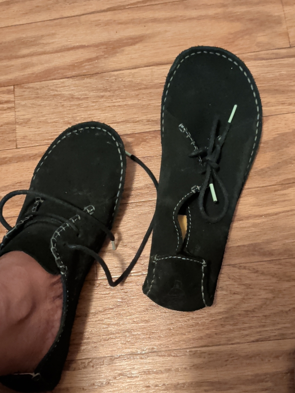 Clark Original Black Suede Lace-Up Casual Shoes
